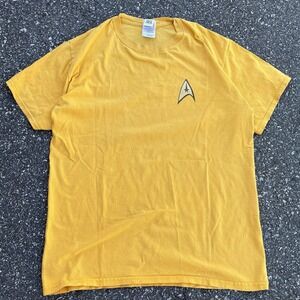 Star Trek Command Shirt Gold Roddenberry Tee Delta Logo Sci Fi Uniform